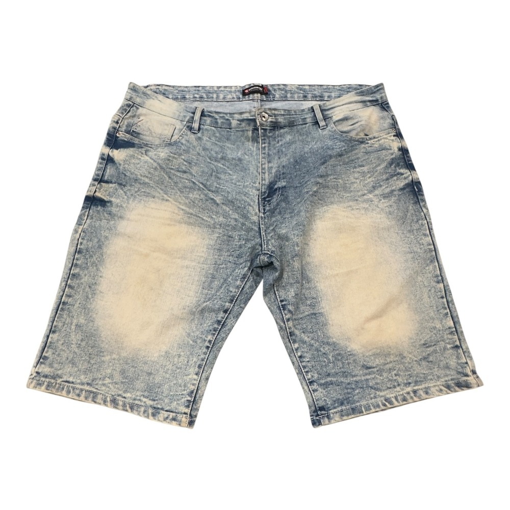 Southpole Denim Shorts Mens 42 Blue Acid Wash Slim Fit Longline Streetwear
